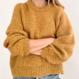 Greylin Mustard Crew Neck Sweater
